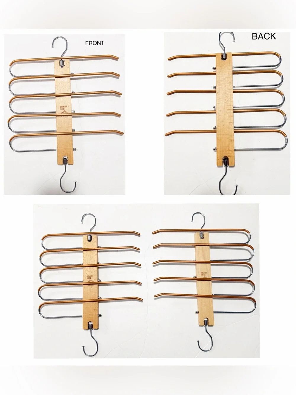 Organizer Tastic, Space Saving 5-Tier, Non Slip Pants Hanger